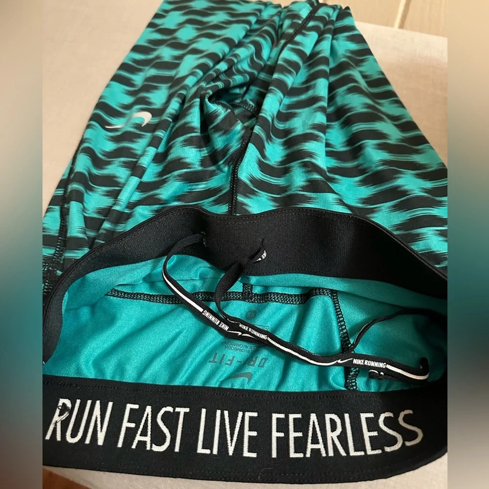 Nike Dri Fit Relay Athletic Crop Leggings Women Green/Black Size XS